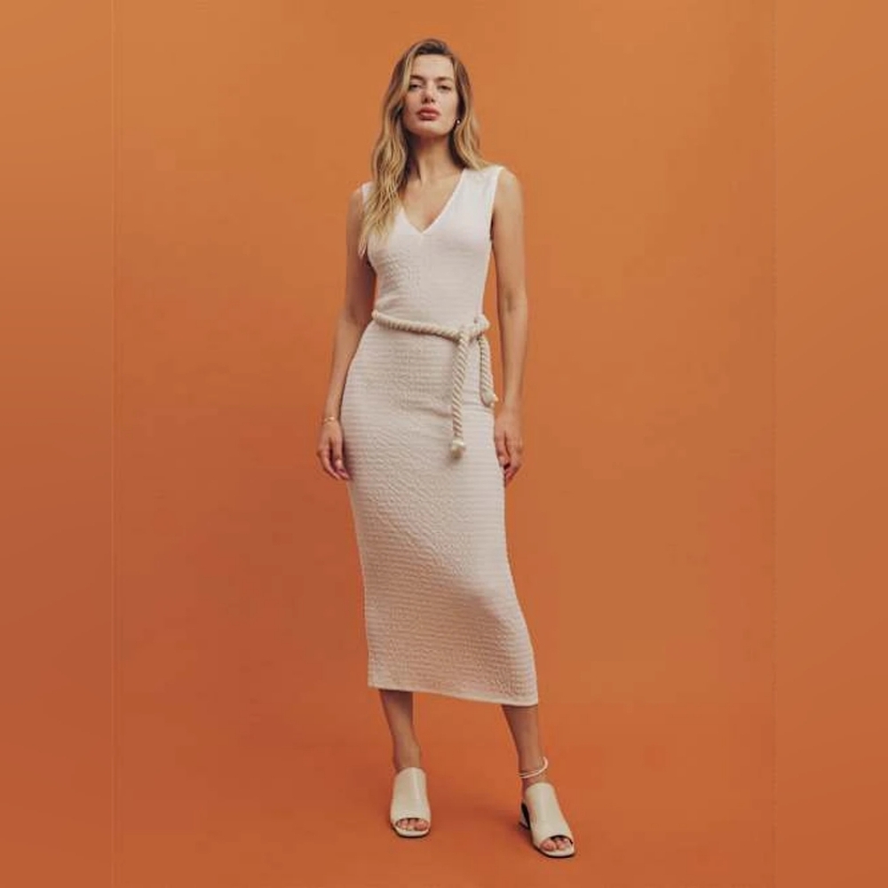 Reformation Cream Maxi Dress